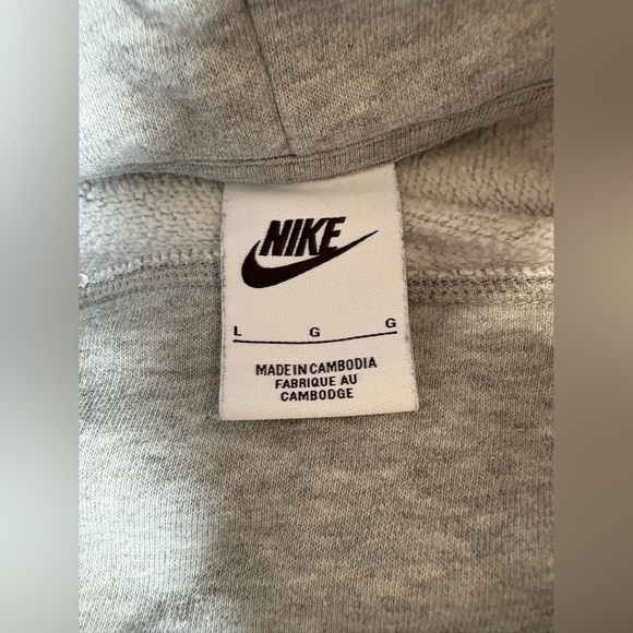 Nike women’s grey club fleece oversized mock neck sweater large fits XL-xxl - Picture 5 of 12